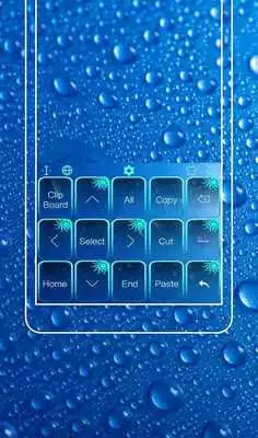 Play Blue Water Droplets Keyboard Theme