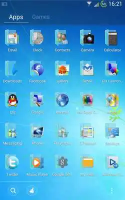 Play Blue Windows 7 GoLauncher Free