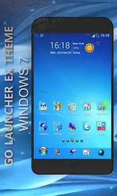 Play Blue Windows 7 GoLauncher Free