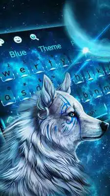 Play Blue Wolf Keyboard Theme