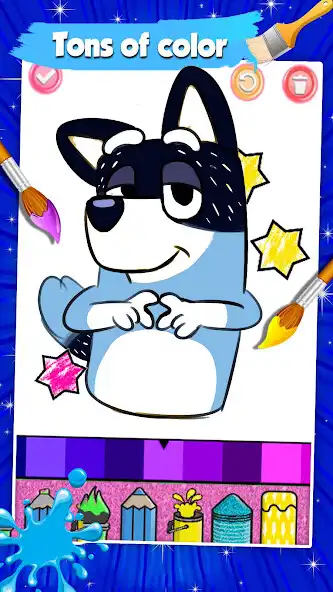 Play Bluey  Bingo - Coloring Book as an online game Bluey  Bingo - Coloring Book with UptoPlay