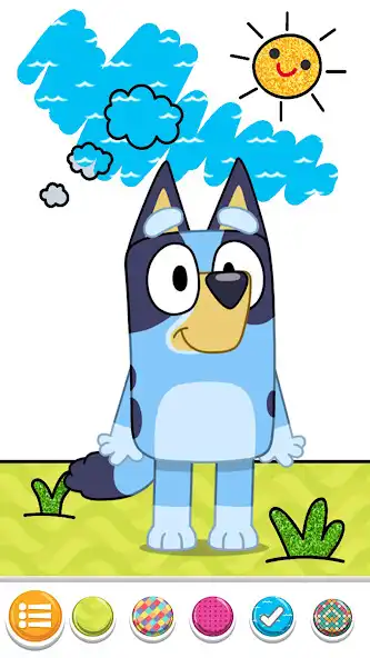 Play Bluey Coloring Book and Quiz  and enjoy Bluey Coloring Book and Quiz with UptoPlay