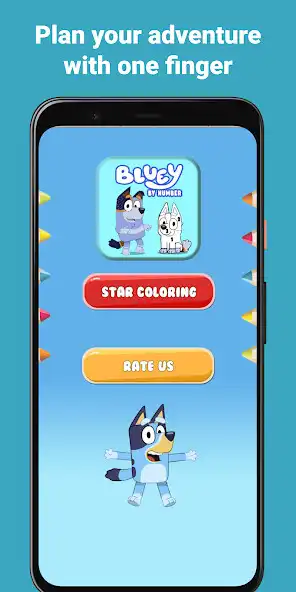 Bluey Coloring By Number online game with UptoPlay