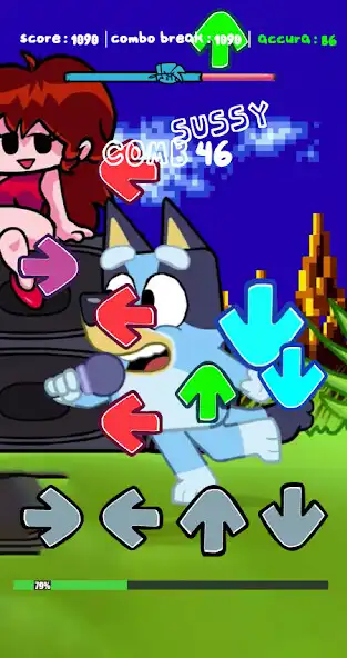 Play Bluey FNF MOD Full Week as an online game Bluey FNF MOD Full Week with UptoPlay