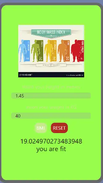 Play bmi calculator by priyansh as an online game bmi calculator by priyansh with UptoPlay