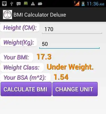 Play BMI Calculator Deluxe