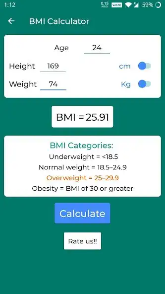 Play BMI Calculator for Indian as an online game BMI Calculator for Indian with UptoPlay