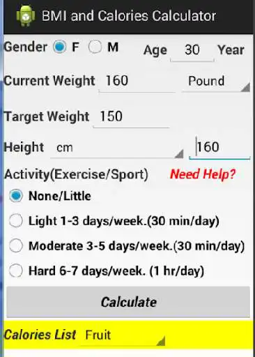 Play BMI & Calories as an online game BMI & Calories with UptoPlay