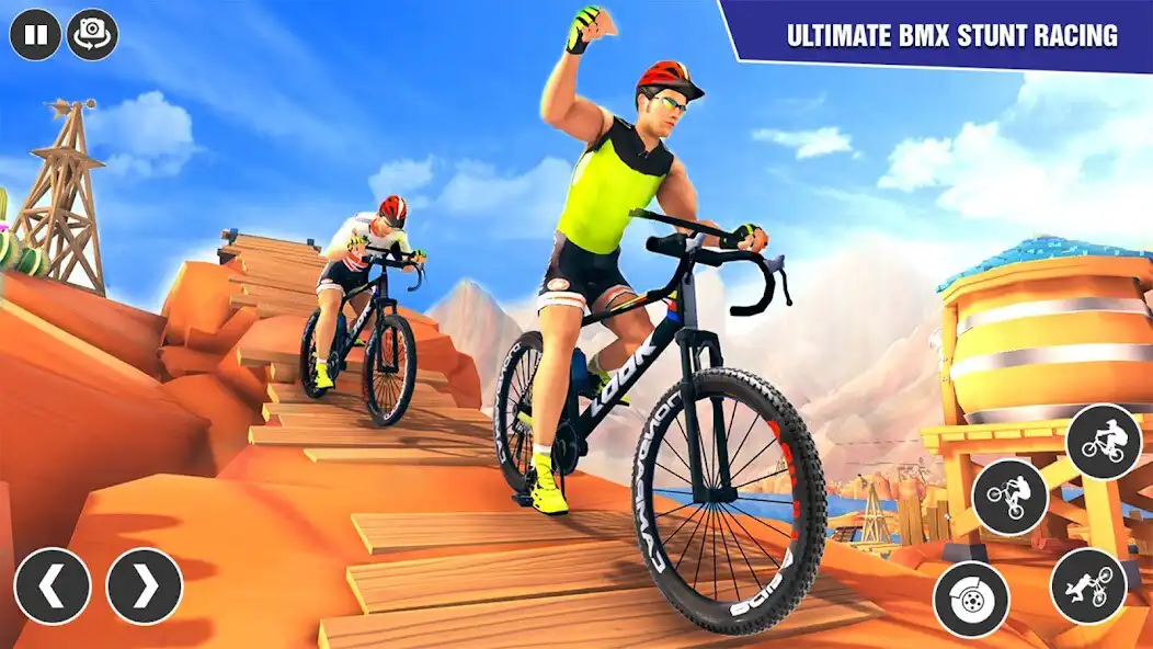 Play BMX Cycle Race 3D Racing Game as an online game BMX Cycle Race 3D Racing Game with UptoPlay