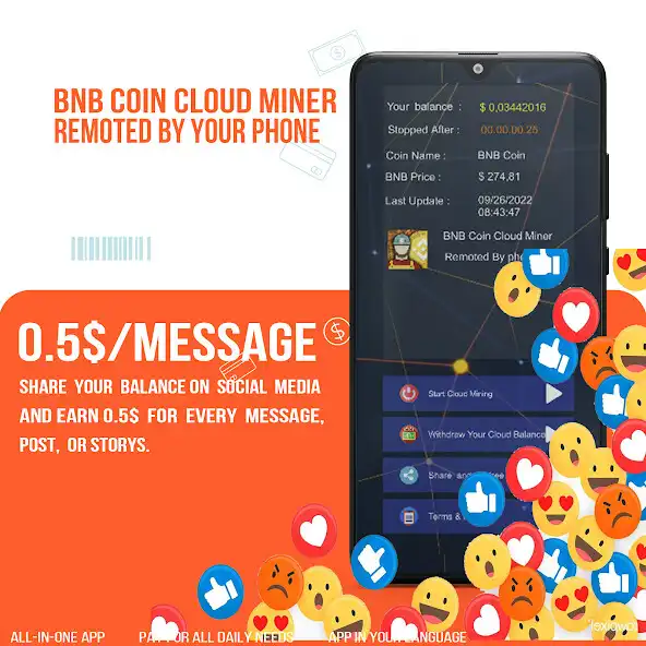 Play BNB Coin Cloud miner as an online game BNB Coin Cloud miner with UptoPlay