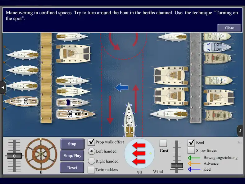Play Boat Docking Simulation as an online game Boat Docking Simulation with UptoPlay