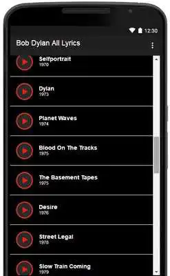 Play Bob Dylan Lyrics Full Albums