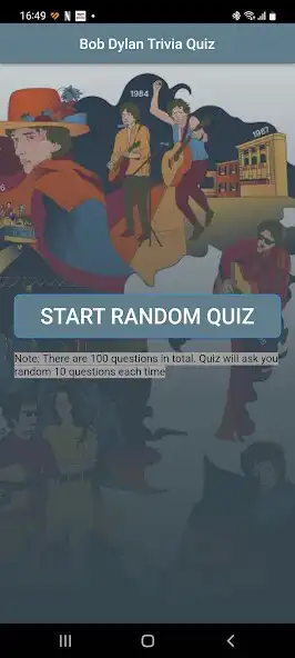 Play Bob Dylan Trivia Quiz  and enjoy Bob Dylan Trivia Quiz with UptoPlay