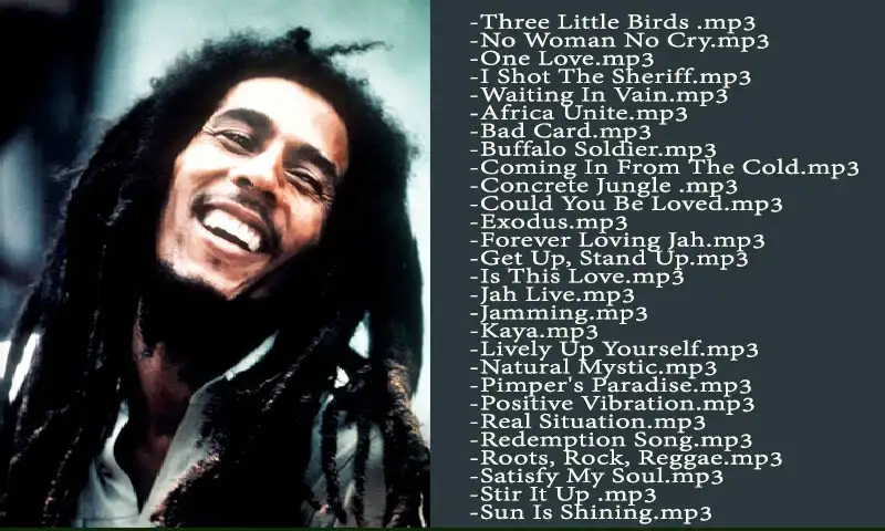 Play Bob Marley Mp3 Songs  and enjoy Bob Marley Mp3 Songs with UptoPlay