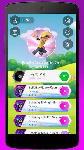 Play Boboiboy Tiles Hop Galaxy Songs Dancing Games as an online game Boboiboy Tiles Hop Galaxy Songs Dancing Games with UptoPlay