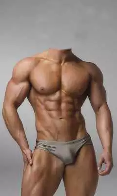 Play Body Builder Men Photo Suit