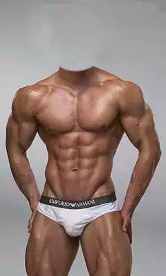 Play Body Builder Men Photo Suit