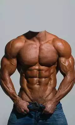 Play Body Builder Men Photo Suit