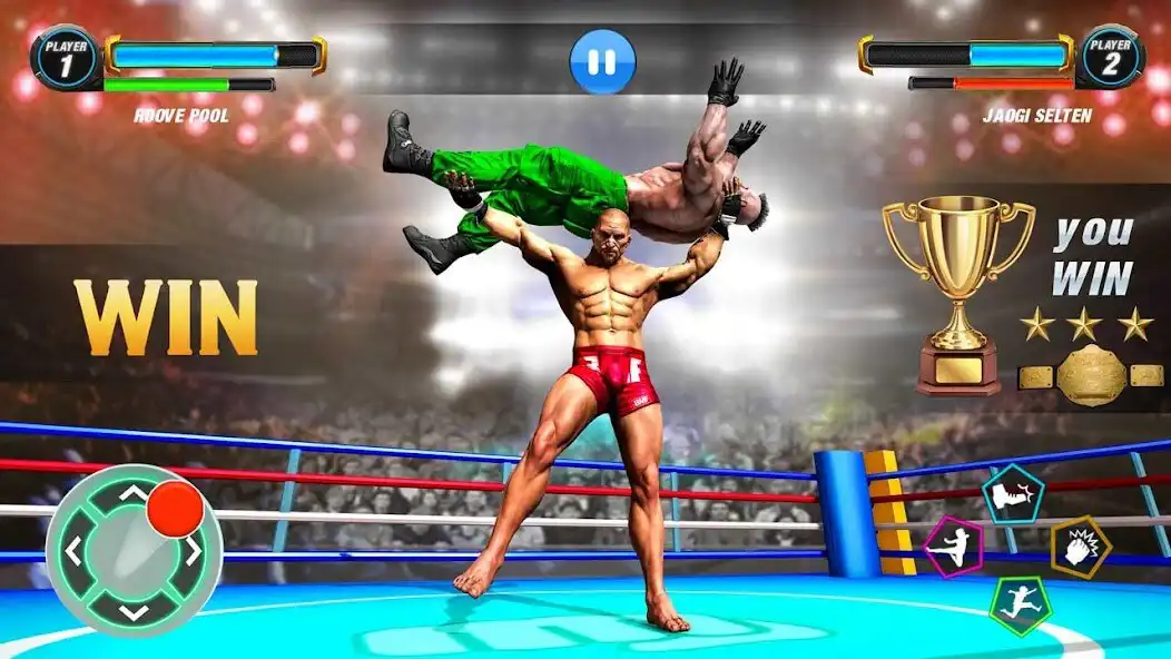 Play Bodybuilder Ring Fighting Game as an online game Bodybuilder Ring Fighting Game with UptoPlay