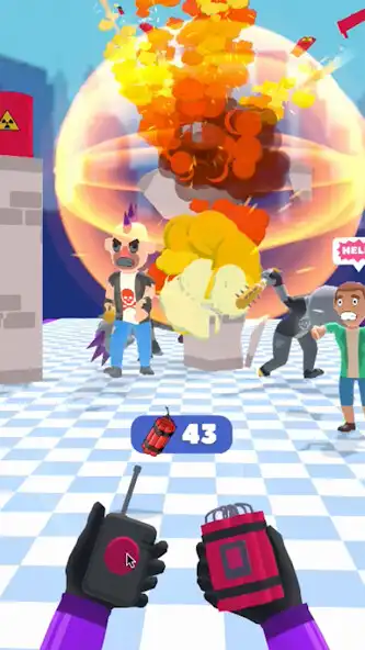 Play Bomb Throw 3D as an online game Bomb Throw 3D with UptoPlay