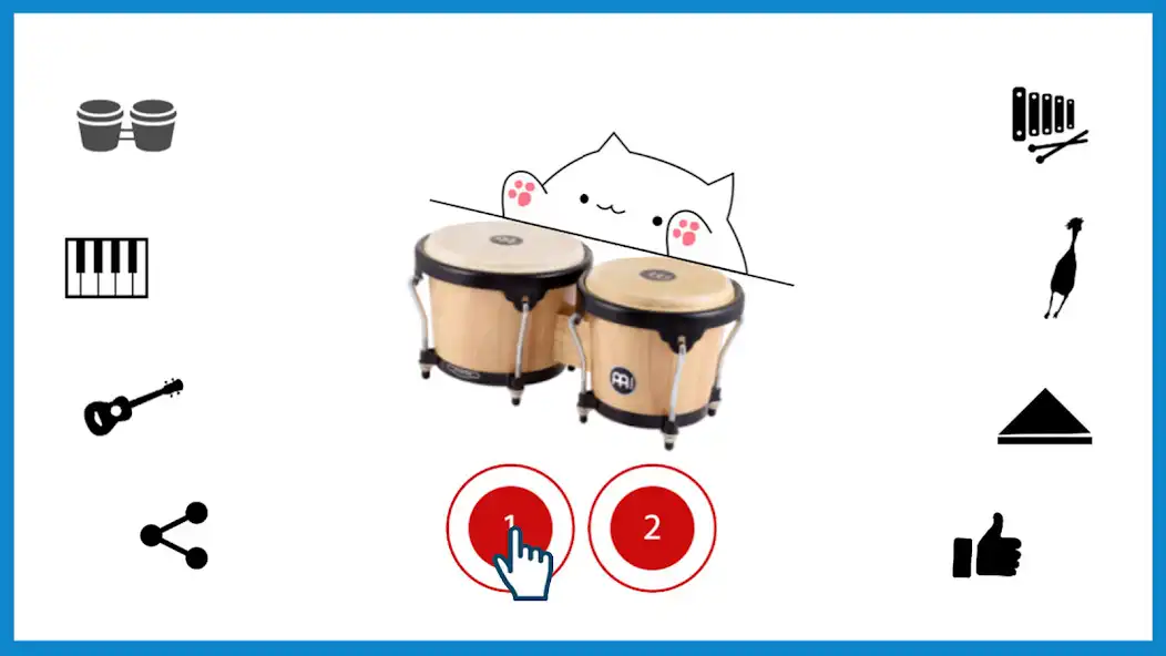 Play Bongo Cat Musical Instruments as an online game Bongo Cat Musical Instruments with UptoPlay