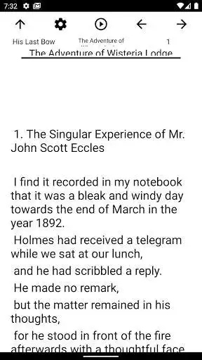 Play Book, His Last Bow as an online game Book, His Last Bow with UptoPlay