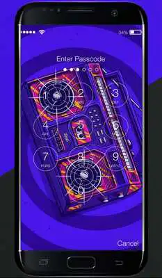 Play Boombox Cool Music Lover Headphones Lock Screen