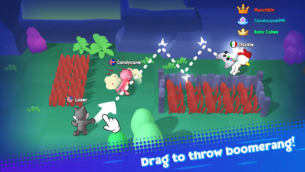 Play Boomerang War.io- Throw Game as an online game Boomerang War.io- Throw Game with UptoPlay