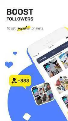 Play Booster to get followers easy - Layout for Likes