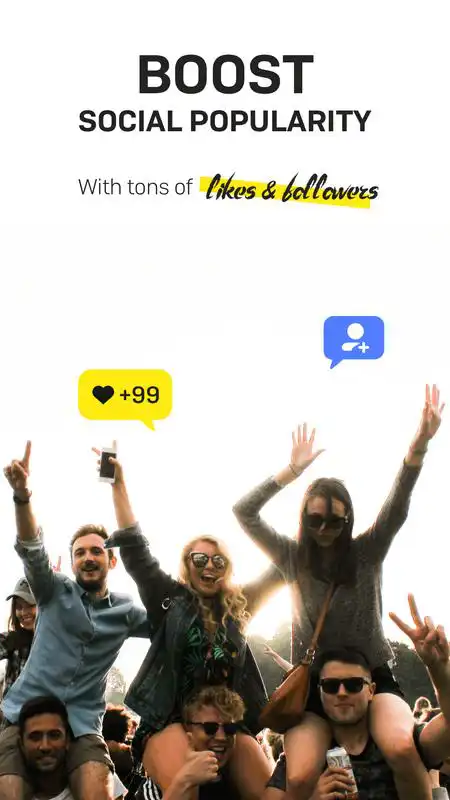 Play Booster to get followers easy - Layout for Likes