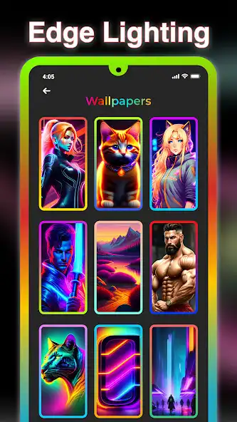 Play Border Edge Lighting Wallpaper as an online game Border Edge Lighting Wallpaper with UptoPlay