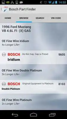 Play Bosch NA Vehicle Part Finder