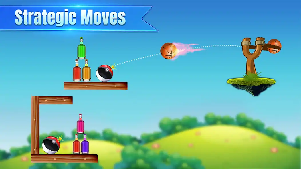 Play Bottle Shooter - Shoot and Kno as an online game Bottle Shooter - Shoot and Kno with UptoPlay
