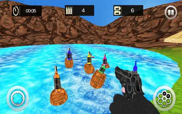 Play bottle shooting Expert FPS Gun fire action game