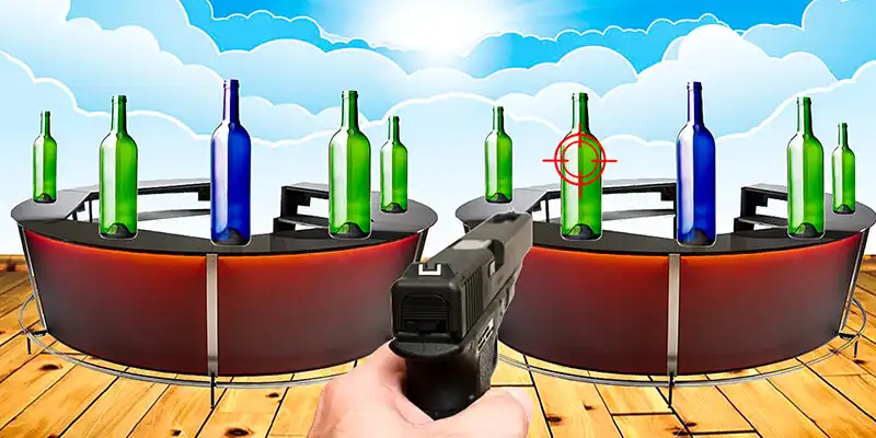 Play Bottle Shooting Game 3D - Ultimate Gun Shooter  and enjoy Bottle Shooting Game 3D - Ultimate Gun Shooter with UptoPlay