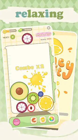 Play Bouncy Fruit 2048 as an online game Bouncy Fruit 2048 with UptoPlay