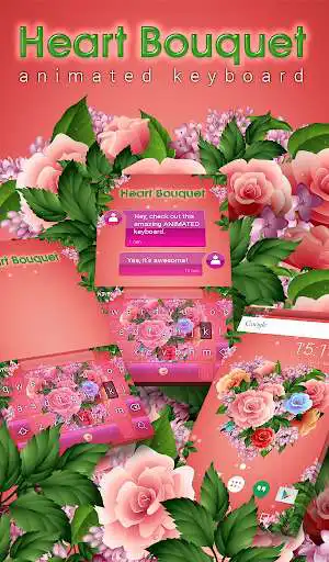 Play Bouquet Animated Keyboard + Live Wallpaper  and enjoy Bouquet Animated Keyboard + Live Wallpaper with UptoPlay