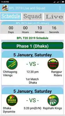 Play BPL 2019 Live and Squad Play BPL 2019 Live and Squad