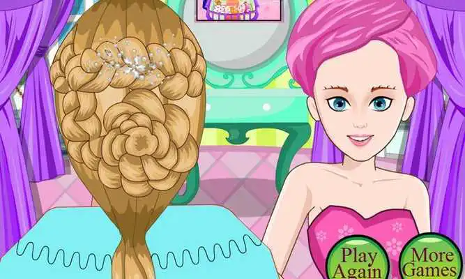 Play Braided hairstyles hair salon