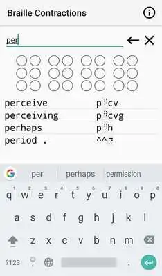 Play Braille Contraction Lookup