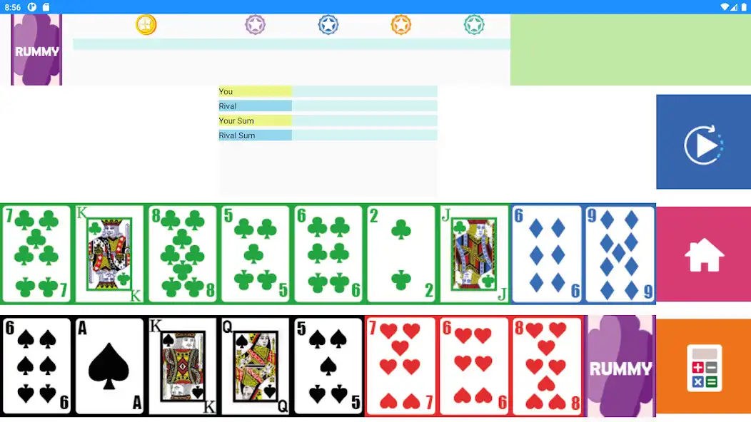 Play Brain Card Game - Rummy as an online game Brain Card Game - Rummy with UptoPlay