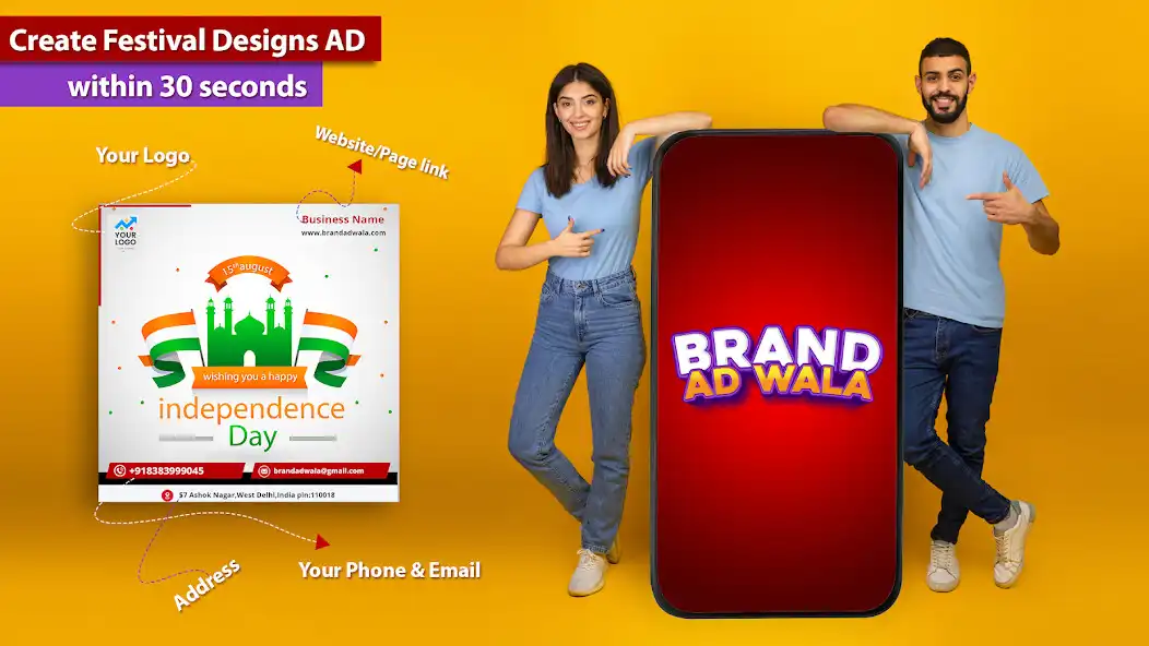 Play Brand Ad Wala -Poster Maker  and enjoy Brand Ad Wala -Poster Maker with UptoPlay