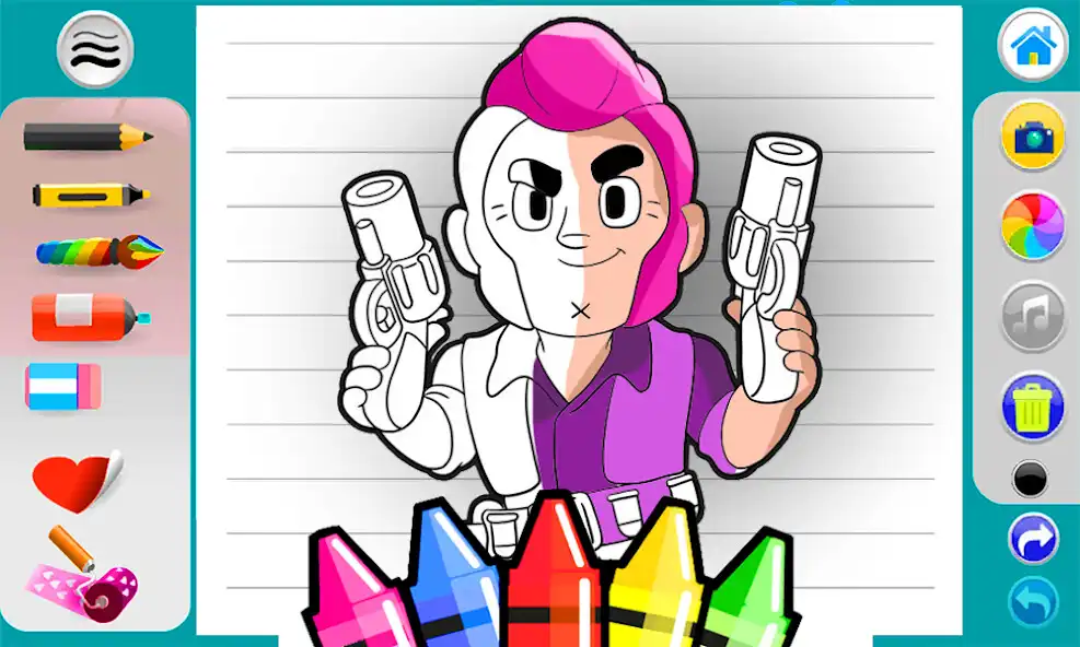 Play Brawl stars coloring Game  and enjoy Brawl stars coloring Game with UptoPlay