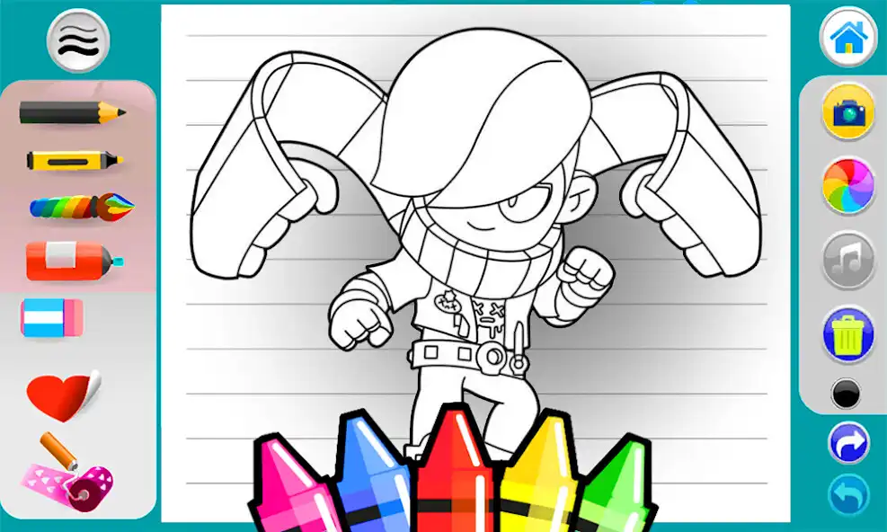 Play Brawl stars coloring Game as an online game Brawl stars coloring Game with UptoPlay