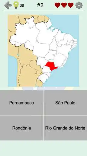 Play Brazilian States - Quiz about Flags and Capitals  and enjoy Brazilian States - Quiz about Flags and Capitals with UptoPlay