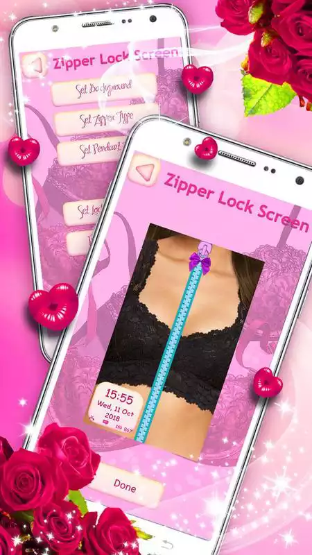 Play Bra Zipper Lock Screen