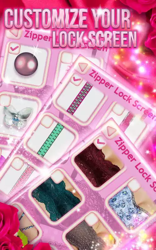 Play Bra Zipper Lock Screen
