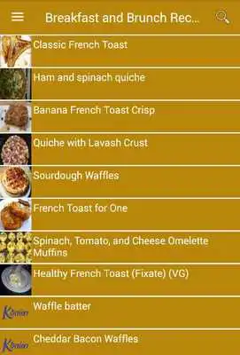 Play Breakfast and brunch recipes