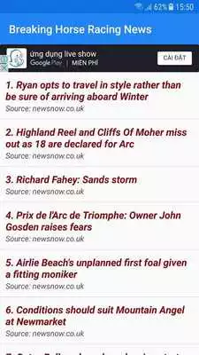 Play Breaking Horse Racing News