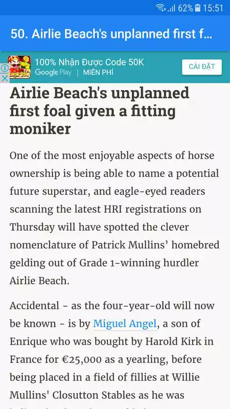Play Breaking Horse Racing News